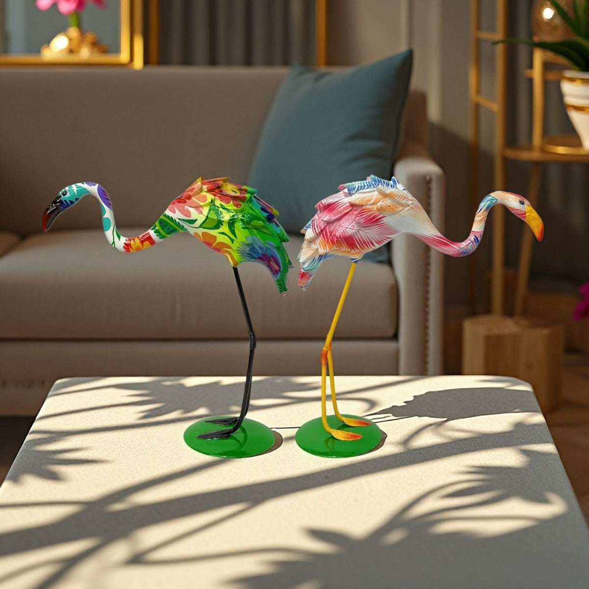 Artistically Designed Flamingo Sculpture | Thrascher