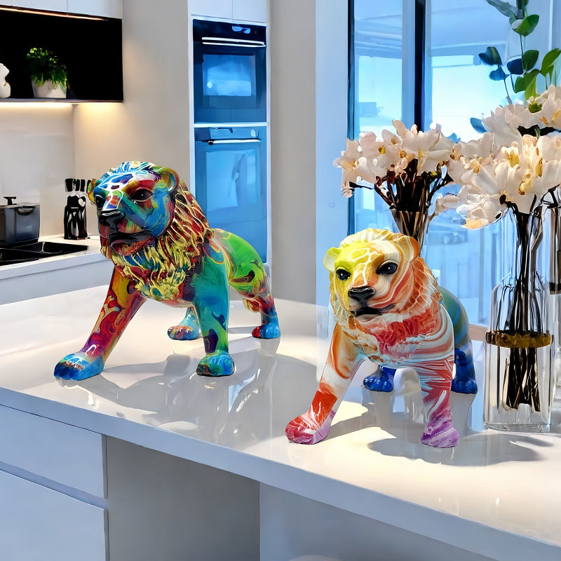 Artistically Designed Lion Figure | Thrascher