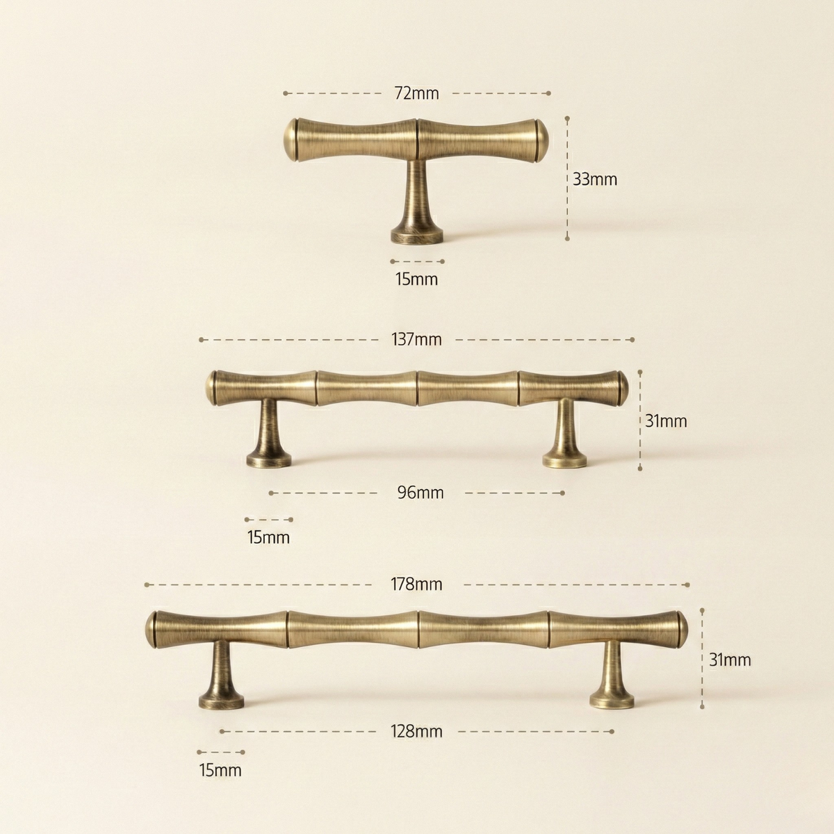 Ashdando Solid Brass Cabinet Handle