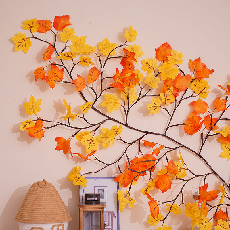 Autumn Decorative LED Maple Leaf Wall Garland | Thrascher