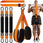 Pull-Up Assistance Band with Double Foot Support and Reinforced Steel Hooks