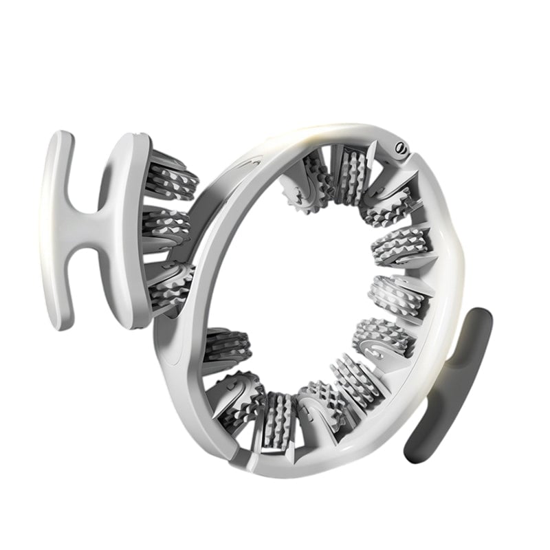 Manual Massage Roller with 360° Rollers, Adjustable Opening and Removable Handle