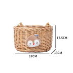 Basket made of Woven Material with Cute Animal Motif | Thrascher