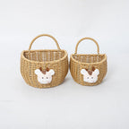 Basket made of Woven Material with Cute Animal Motif | Thrascher