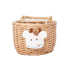 Basket made of Woven Material with Cute Animal Motif | Thrascher
