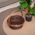 Basket Small Brown Distinctive Decorative Design | Thrascher