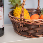 Basket Small Brown Distinctive Decorative Design | Thrascher
