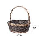 Basket Small Brown Distinctive Decorative Design | Thrascher