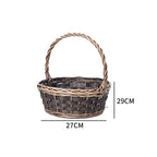 Basket Small Brown Distinctive Decorative Design | Thrascher