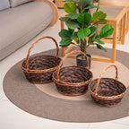 Basket Small Brown Distinctive Decorative Design | Thrascher