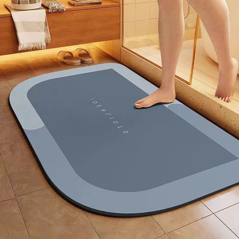 Bath Mat Cyan Gray | Thrascher
