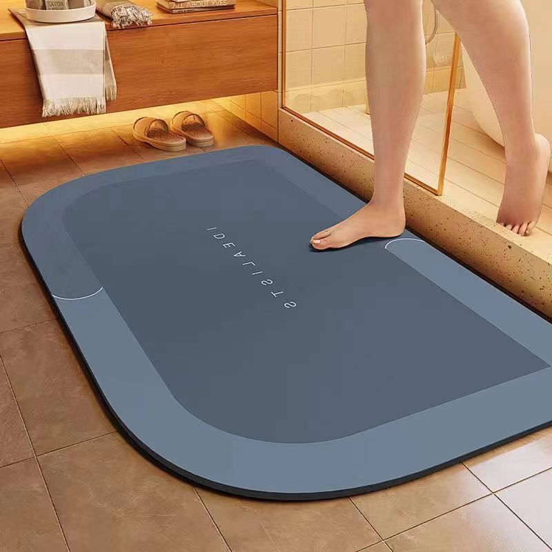 Bath Mat Cyan Gray | Thrascher