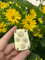 Mini Flower Press, 35 × 50 mm, Silver Sheet and Brass Details
