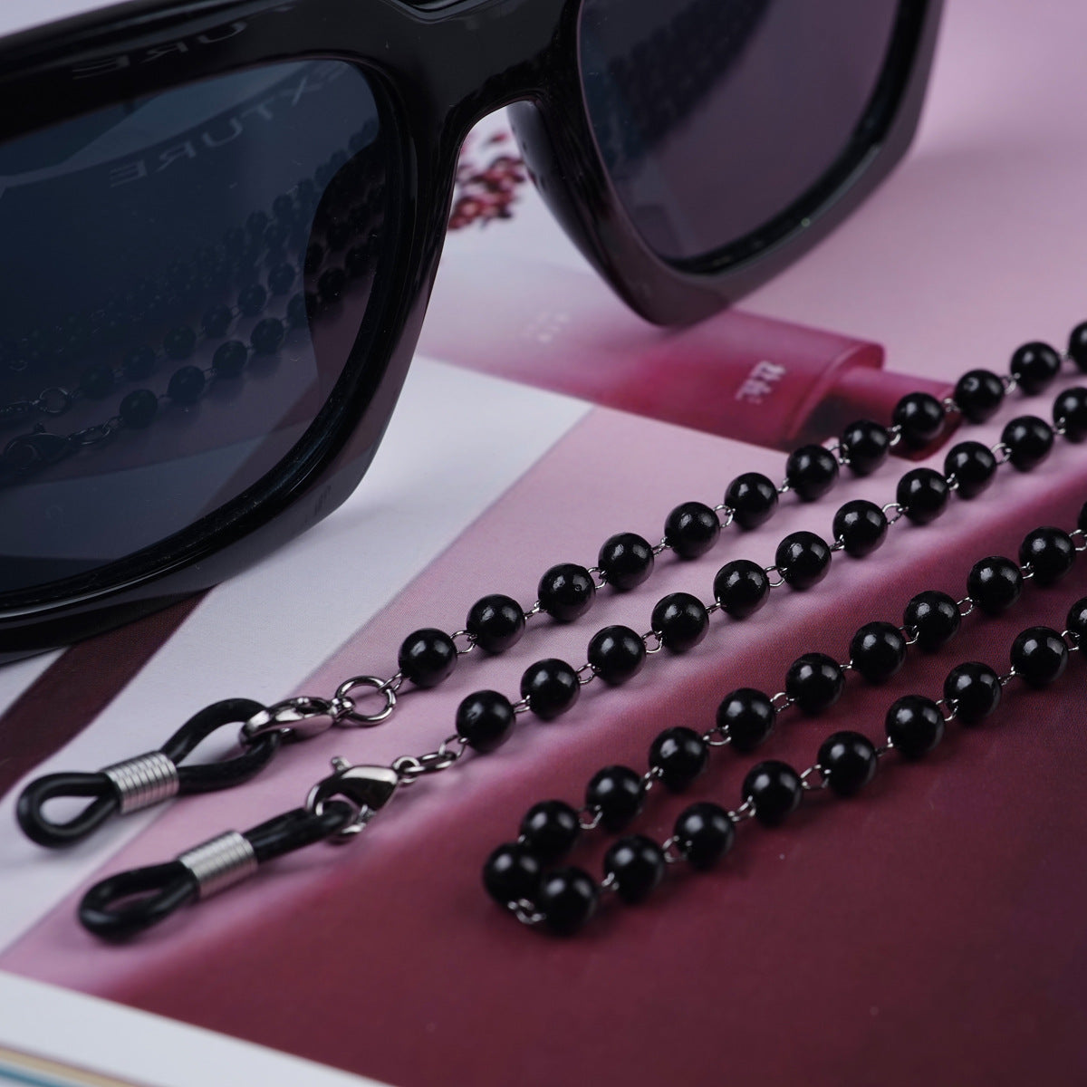 Beaded Eyewear Chain with Adjustable Ends for Glasses and Sunglasses