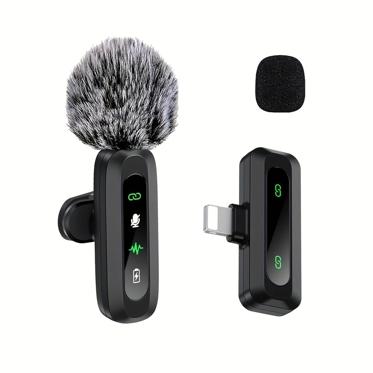 Wireless Clip Microphone with USB-C for Phones, Tablets & Cameras