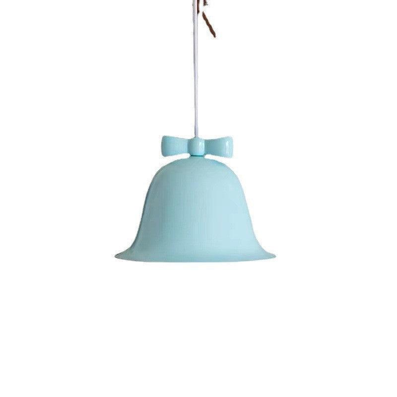 Bell-Shaped Ceramic Pendant Light with Decorative Bow Accent | Thrascher