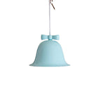 Bell-Shaped Ceramic Pendant Light with Decorative Bow Accent | Thrascher