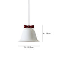 Bell-Shaped Ceramic Pendant Light with Decorative Bow Accent | Thrascher