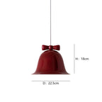 Bell-Shaped Ceramic Pendant Light with Decorative Bow Accent | Thrascher