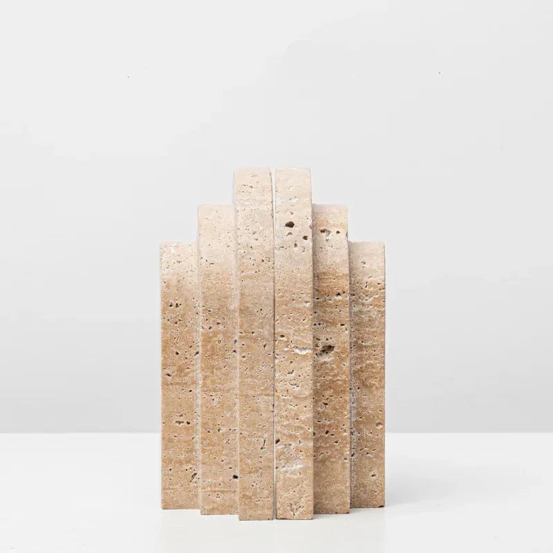 Bellyra Travertine Bookends