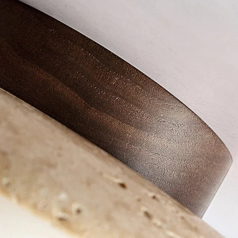 Berfella Travertine Ceiling Lamp