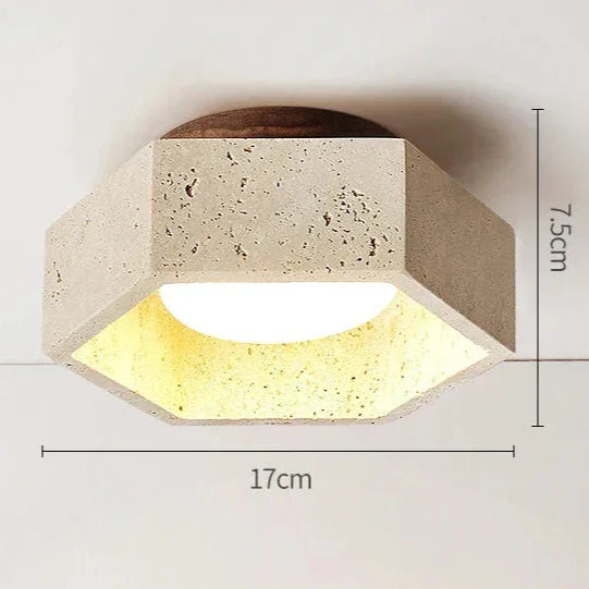 Berndeno Travertine Ceiling Lamp