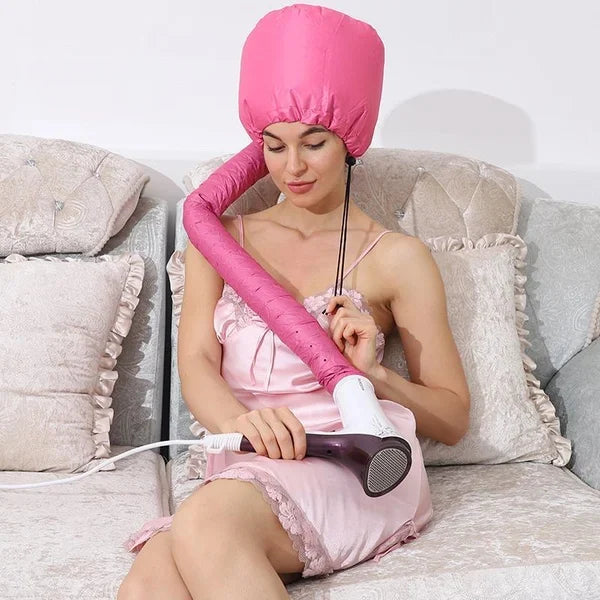 Portable Hair Bonnet Dryer Cap and Mesh Net Plopping Cap