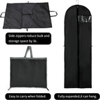 180 cm PEVA Garment Storage Cover with Zipper and Window, 60 × 180 cm, Set of 2
