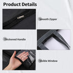 180 cm PEVA Garment Storage Cover with Zipper and Window, 60 × 180 cm, Set of 2