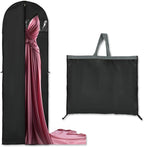 180 cm PEVA Garment Storage Cover with Zipper and Window, 60 × 180 cm, Set of 2