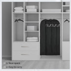 180 cm PEVA Garment Storage Cover with Zipper and Window, 60 × 180 cm, Set of 2