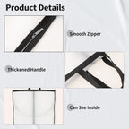 180 cm PEVA Garment Storage Cover with Zipper and Window, 60 × 180 cm, Set of 2
