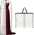 180 cm PEVA Garment Storage Cover with Zipper and Window, 60 × 180 cm, Set of 2