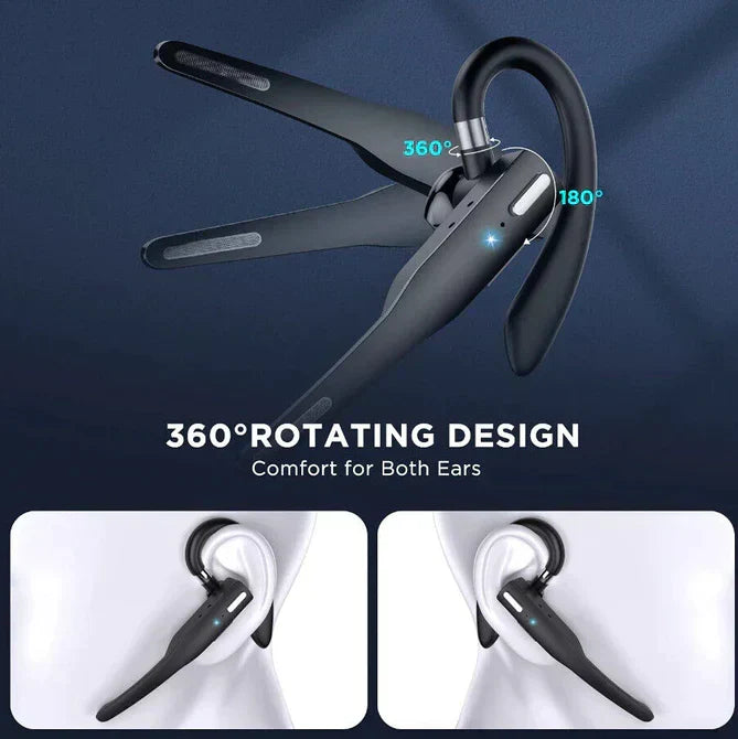Black Trucker-Style Dual-Microphone Wireless Bluetooth 5.1 Headset, view 5