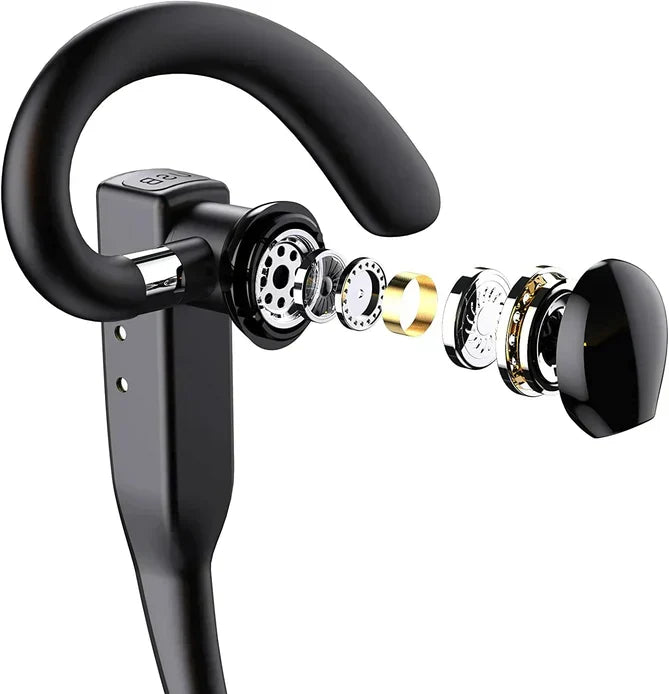 Black Trucker-Style Dual-Microphone Wireless Bluetooth 5.1 Headset, view 8