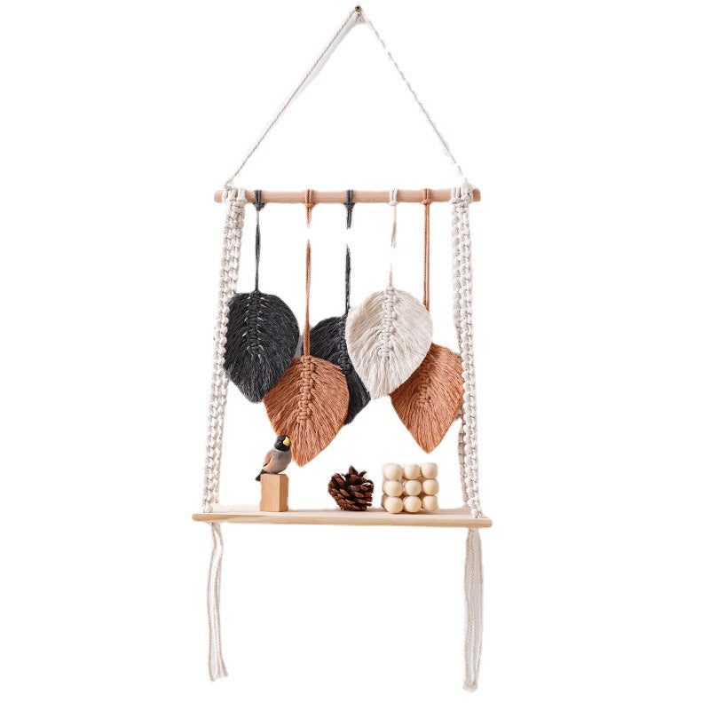 Bohemian Macrame Leaf Art Display Shelf | Thrascher