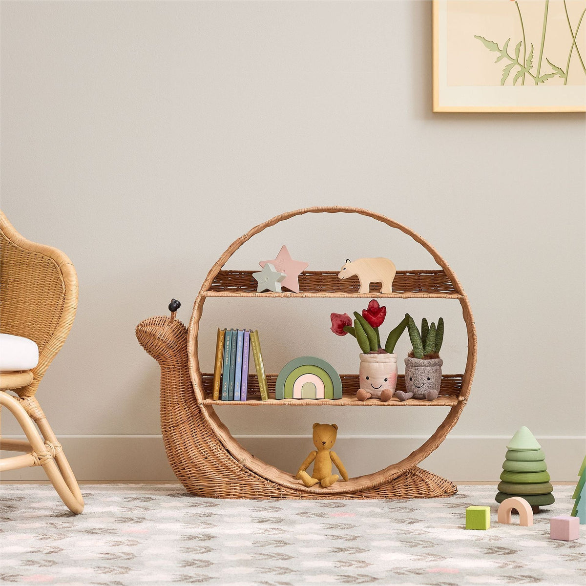 Bookcase Woven Natural Fiber | Thrascher