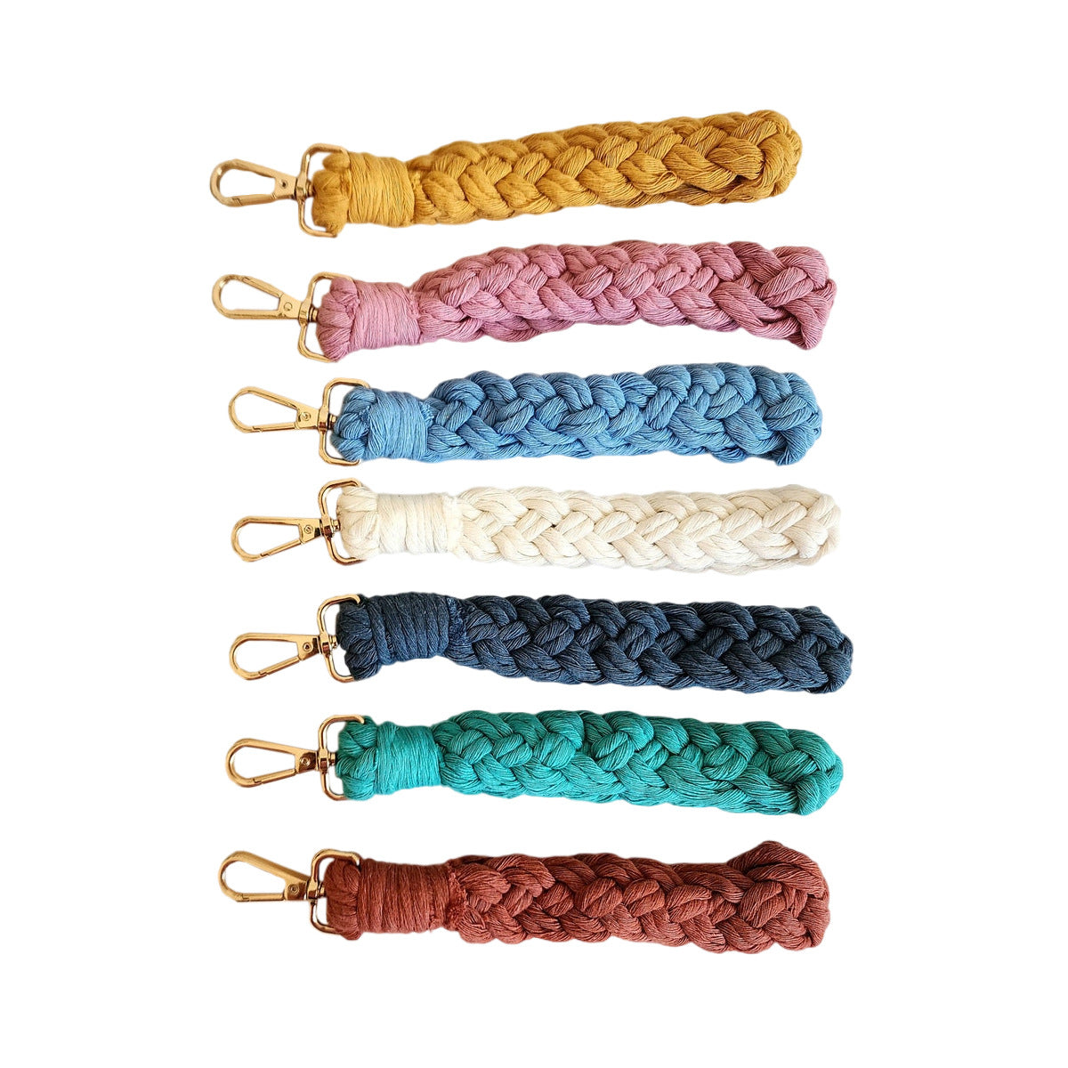Braided Keychain Holder Cotton Textile Handwoven | Thrascher