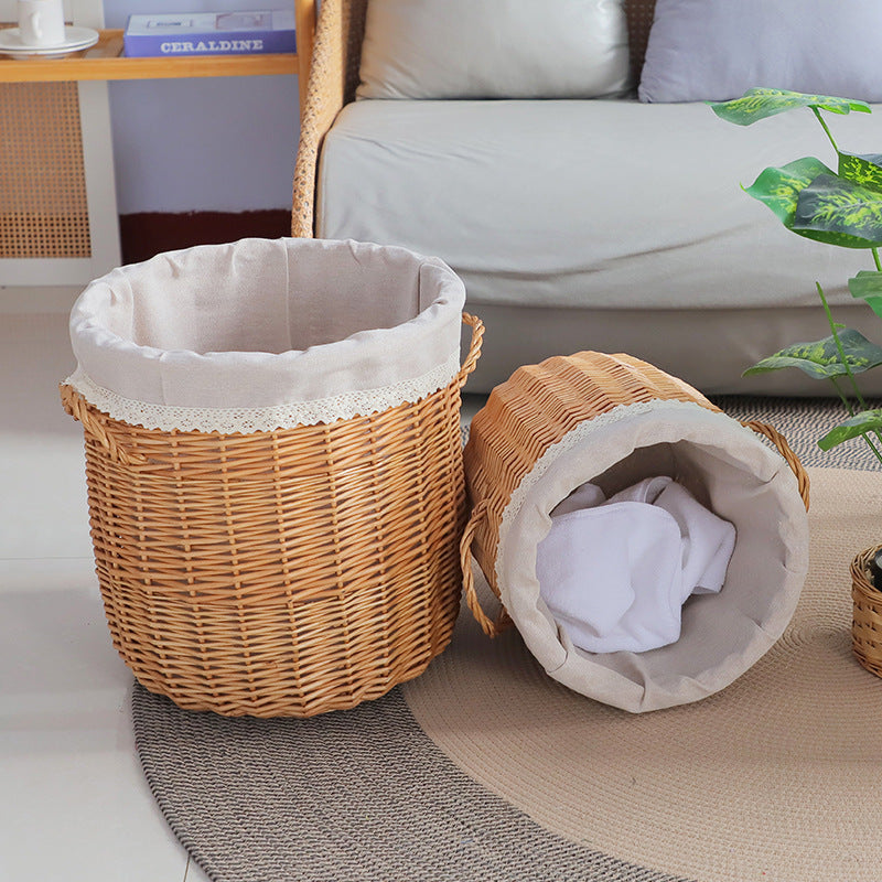 Braided Laundry Basket with Removable Fabric Lid | Thrascher