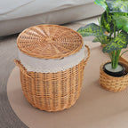 Braided Laundry Basket with Removable Fabric Lid | Thrascher