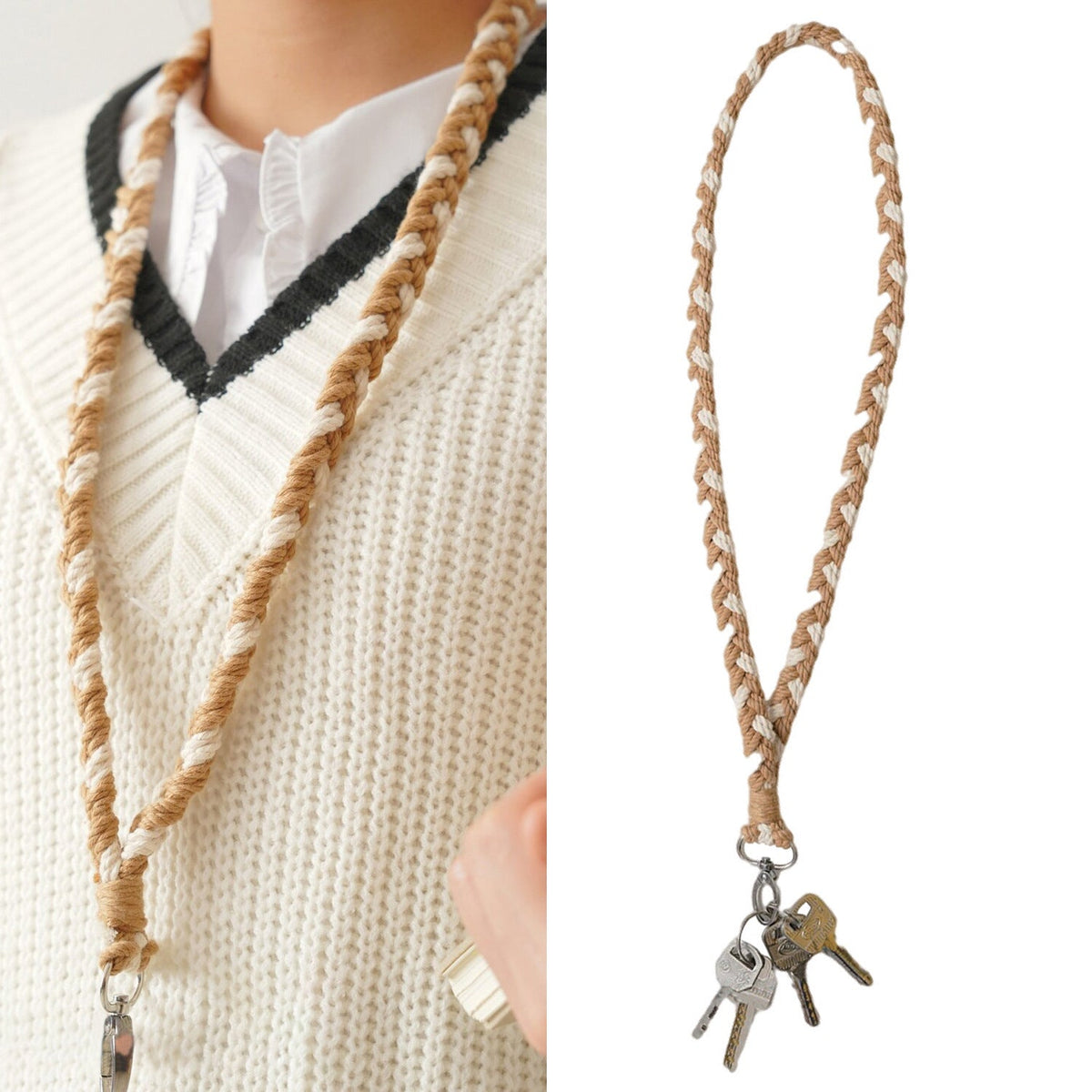Braided Macrame Keychain Loop | Thrascher
