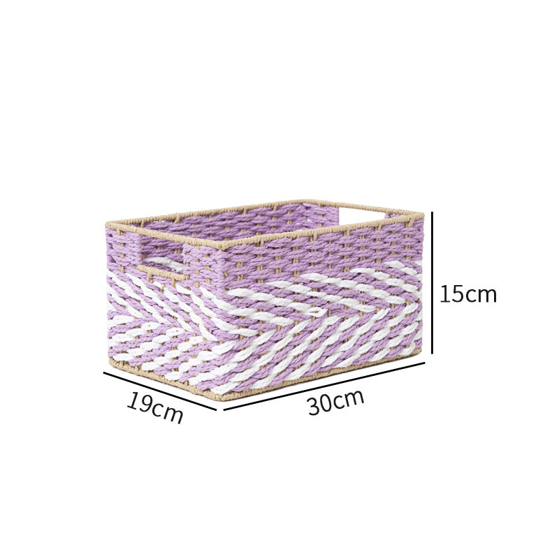 Braided Storage Basket Lilac Blue | Thrascher