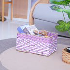 Braided Storage Basket Lilac Blue | Thrascher
