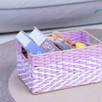 Braided Storage Basket Lilac Blue | Thrascher