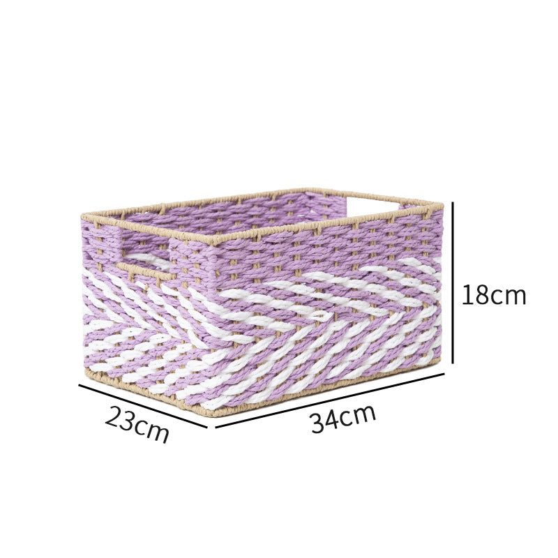 Braided Storage Basket Lilac Blue | Thrascher