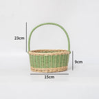 Braided Storage Basket with Decorative Cotton Handles | Thrascher