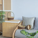 Braided Storage Basket with Decorative Cotton Handles | Thrascher
