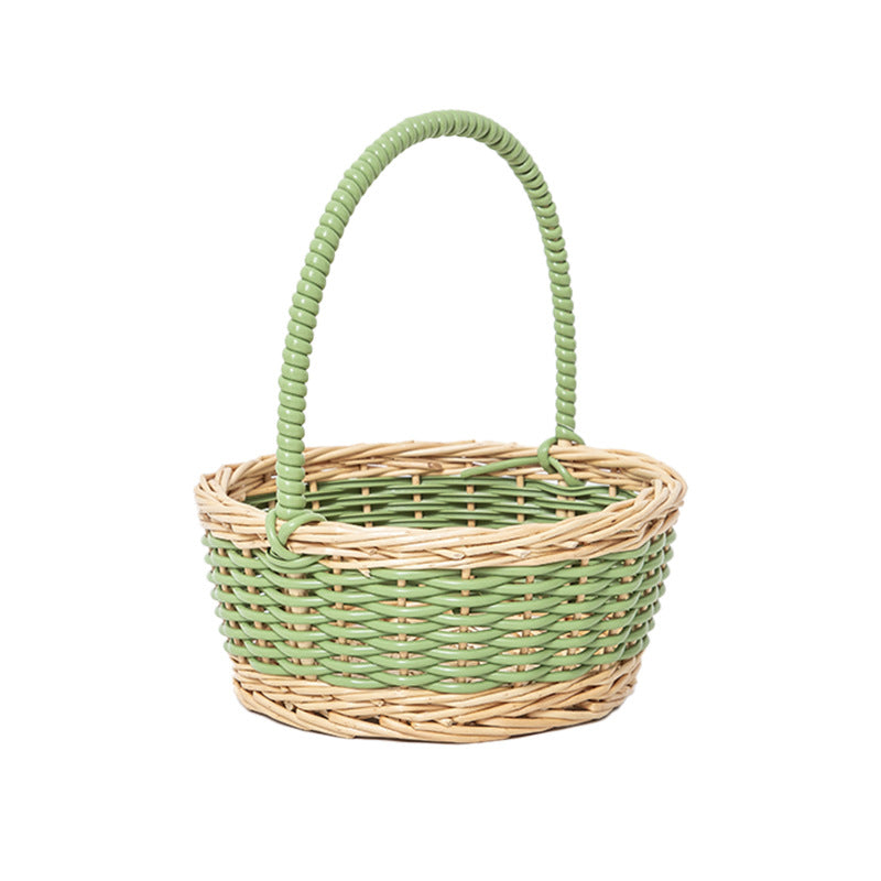 Braided Storage Basket with Decorative Cotton Handles | Thrascher