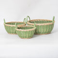 Braided Storage Basket with Decorative Cotton Handles | Thrascher
