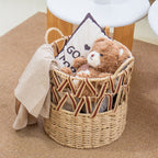 Braided Storage Basket with Elegant Accents | Thrascher